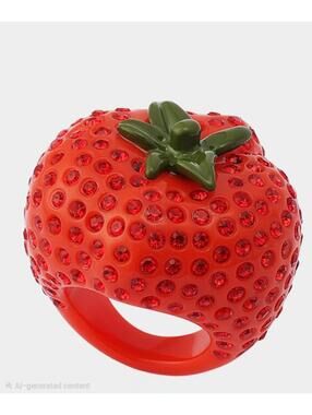 Betsey Johnson Tomato Cocktail Ring